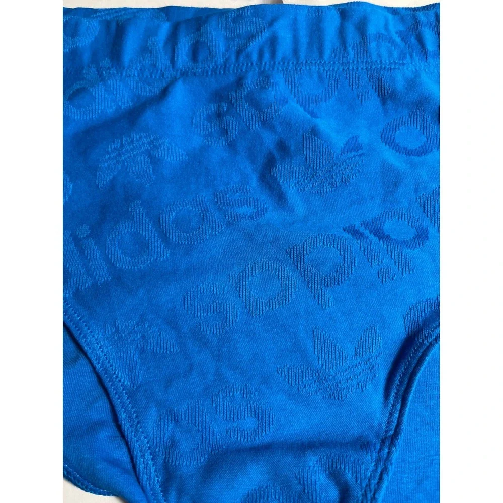 Adidas Woman's Terrot Hipster Panties Flex Cotton Blue Logo‎ Size 2XL XXL